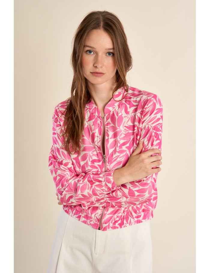 Floral print bomber jacket