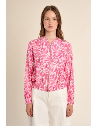 Floral print bomber jacket