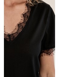 Basic T-shirt, lace detail