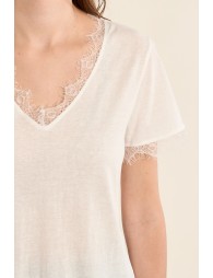 Basic T-shirt, lace detail