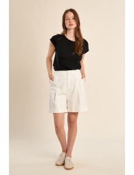 T-shirt en coton, ajouré