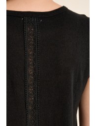 Cotton T-shirt, openwork