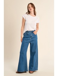 T-shirt en coton, ajouré