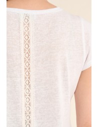 T-shirt en coton, ajouré