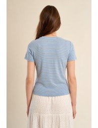 T-shirt rayé, coeur