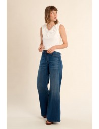 Tank top, broderie anglaise collar