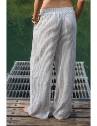 Cotton trousers, striped