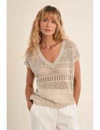 Knitted T-shirt, casual