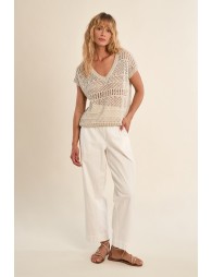 Knitted T-shirt, casual