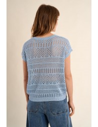 Knitted T-shirt, casual