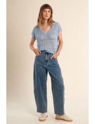 Knitted T-shirt, casual