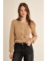 Cardigan en maille, col rond