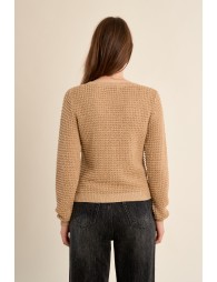 Cardigan en maille, col rond