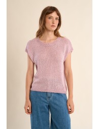 Pull en maille sans manches, col rond