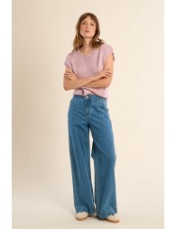 Pull en maille sans manches, col rond