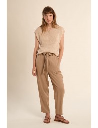 Pull en maille sans manches, col rond