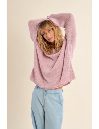 Knitted sweater, round neck