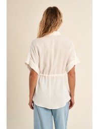 Chemisier Safari, nouable à la taille