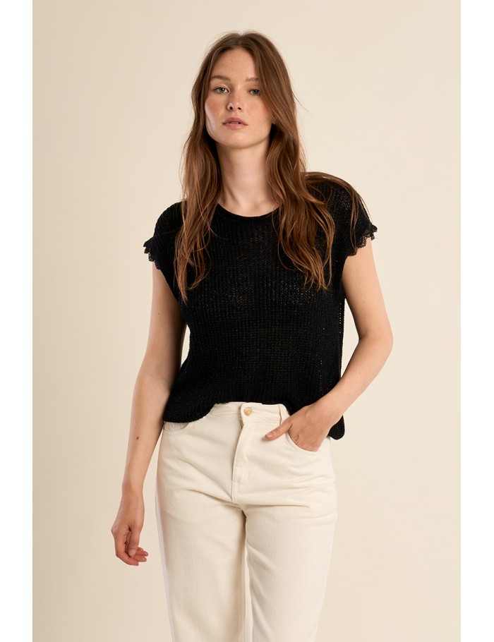 T-shirt en maille crochet