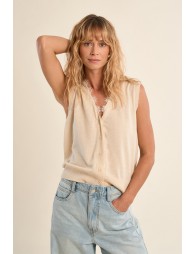 Gilet sans manches, col V