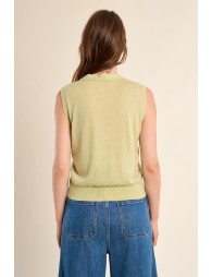 Gilet sans manches, col V