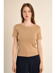 Jersey de mujer de manga corta, liso.