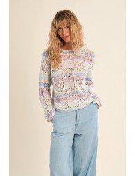 Striped knit sweater