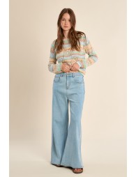 Pull en maille rayé