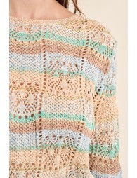 Pull en maille rayé