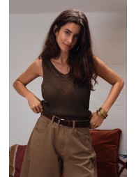 Débardeur en maille ajourée