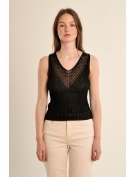 Débardeur en maille ajourée