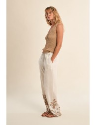 Openwork knit tank top