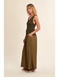 Openwork knit tank top