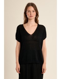 Iridescent knit sleeveless sweater