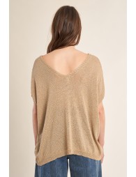 Iridescent knit sleeveless sweater