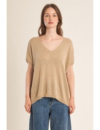 Pull sans manches en maille irisée