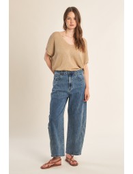 Pull sans manches en maille irisée