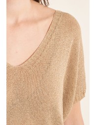 Iridescent knit sleeveless sweater