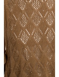 Sleeveless knit, openwork and knotted on the sides