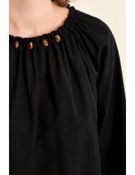 Beaded round neck blouse