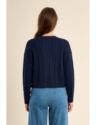 Cardigan en maille tressée