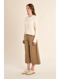 Cardigan en maille tressée