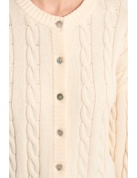 Cardigan en maille tressée