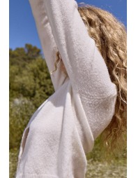 Knitted cardigan, buttoned