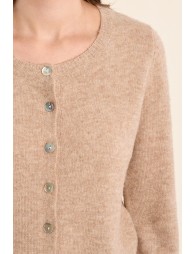 Knitted cardigan, buttoned