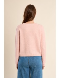 Knitted cardigan, buttoned