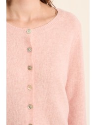 Knitted cardigan, buttoned