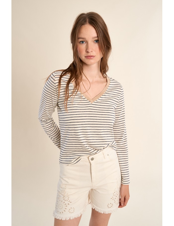 Sailor T-shirt, V-neck