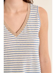 Tank top with wide straps, sailor shirt
