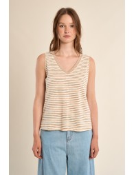 Tank top with wide straps, sailor shirt